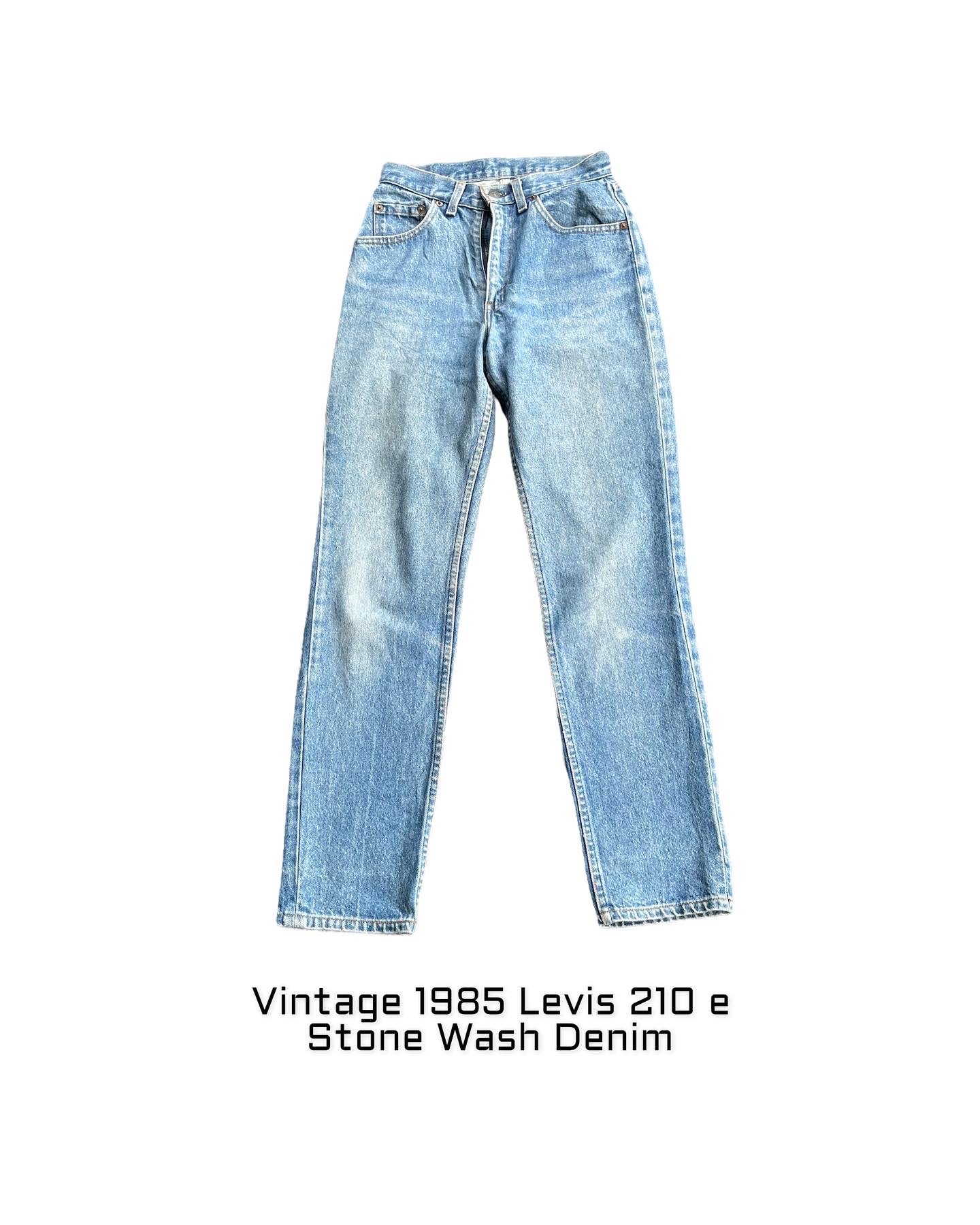 Vintage 1985 Levis 210 e Stone Wash Denim
